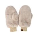 Beige CC Plush Touchscreen Accessible Mittens