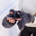 Ivory CC Plush Touchscreen Accessible Mittens