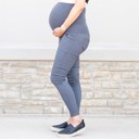 Charcoal - Pre-Pregnancy Pant Size 0-6 Twill Maternity Stretchy Jeggings