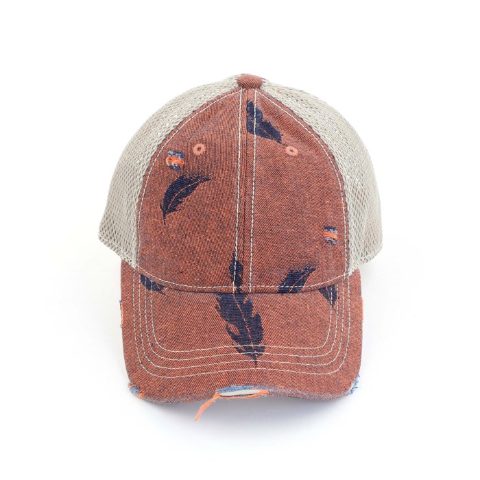 CC Spring Motif Jacquard Denim Pony Cap