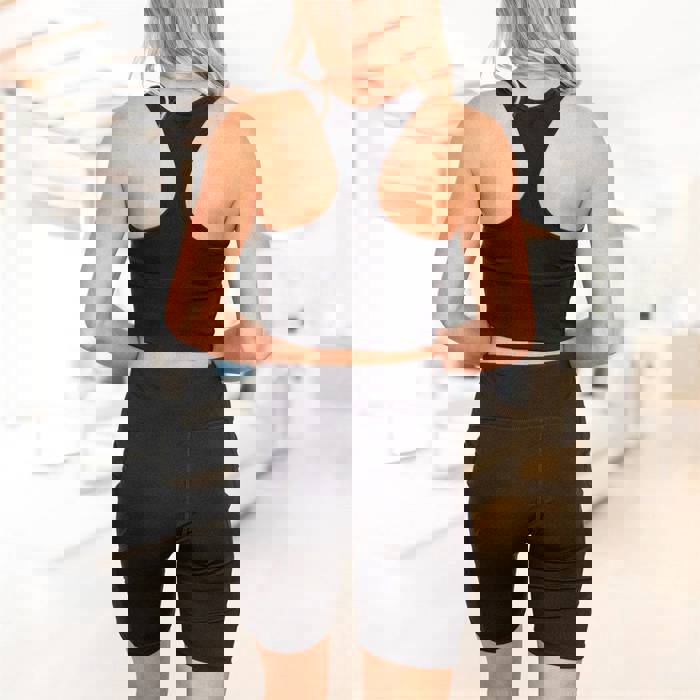 Crop Top Biker Set