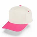 Hot Pink Kids Two Tone Canvas Trucker Cap