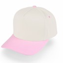 Light Pink Kids Two Tone Canvas Trucker Cap