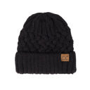 Black CC Beanie Lattice Pattern