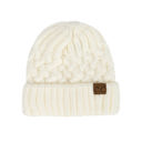 Black CC Beanie Lattice Pattern