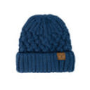 Teal Blue CC Beanie Lattice Pattern