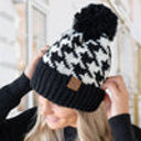 Black/White C.C® Houndstooth Beanie