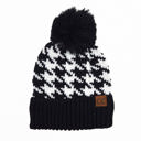 Black/White C.C® Houndstooth Beanie