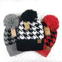 Light Grey/Black C.C® Houndstooth Beanie