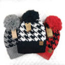 Light Grey/Black C.C® Houndstooth Beanie