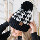 Light Grey/Black C.C® Houndstooth Beanie