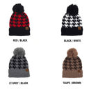 Light Grey/Black C.C® Houndstooth Beanie