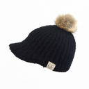 Black CC Knitted Ball Cap Beanie