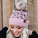 Beige CC Beanie Trending Leopard