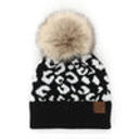 Black CC Beanie Trending Leopard