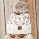 Black CC Beanie Trending Leopard