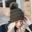 Navy w/Same Color Pom C.C® Trending Pom School Spirit Colors Beanies Hats