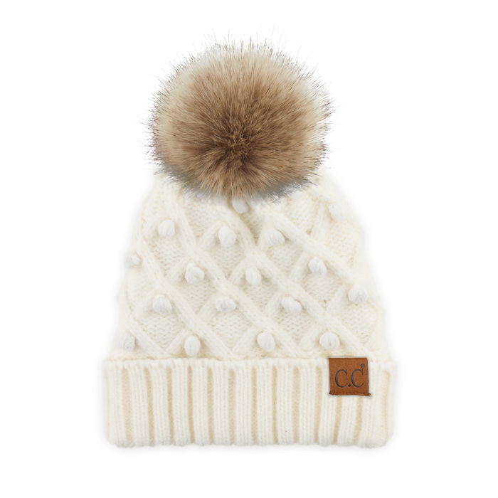 CC Crafted Pom Kids Ages 1-5 Beanies Hats