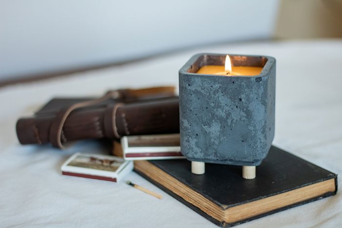 Concrete Beeswax Candles
