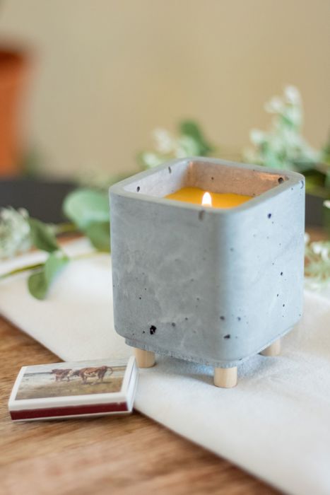 Concrete Beeswax Candles