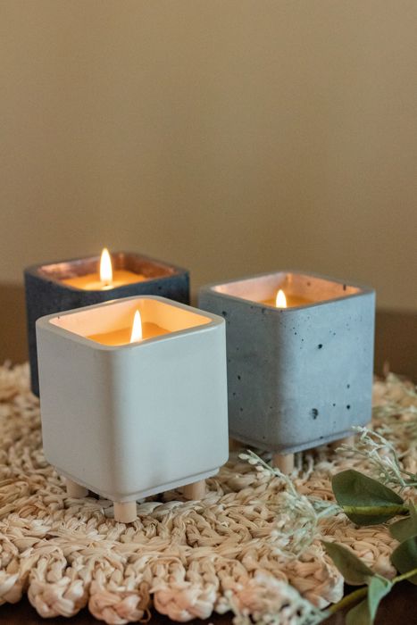 Concrete Beeswax Candles