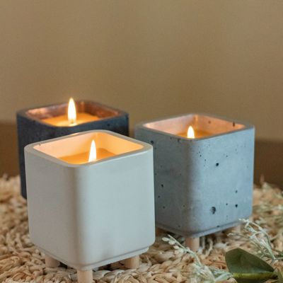 Concrete Beeswax Candles