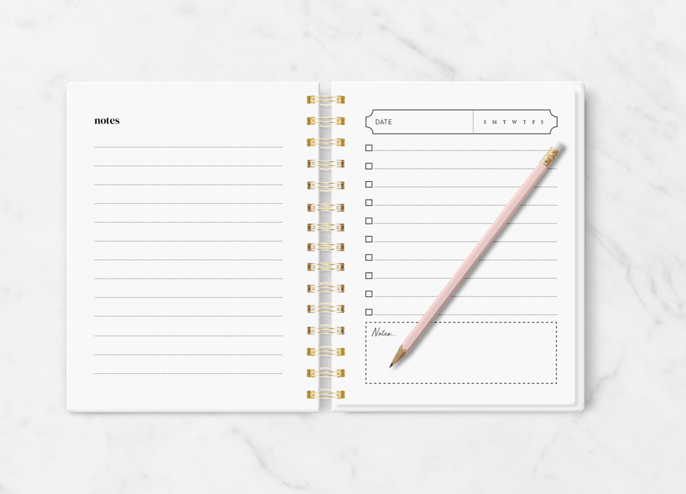 Personalized To Do List + Notes | 5.5" x 7.25" | 75 pages