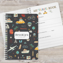 Black Print Kids Travel Notebook | 5.5" x 7.25" | 30 Pages