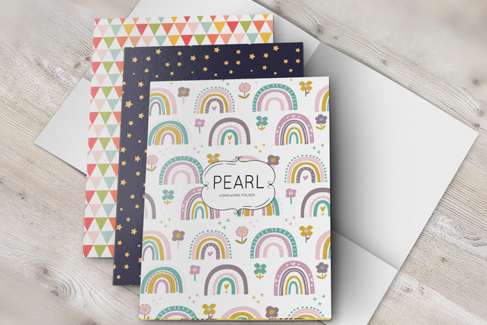 Personalized Kids School Folder
