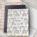 rainbow Personalized Kids School Folder
