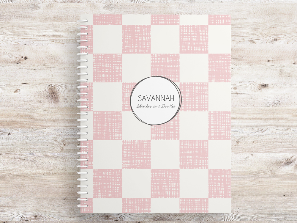 Personalized Sketchbook | 8.5 x 11 | 50 Blank White Pages