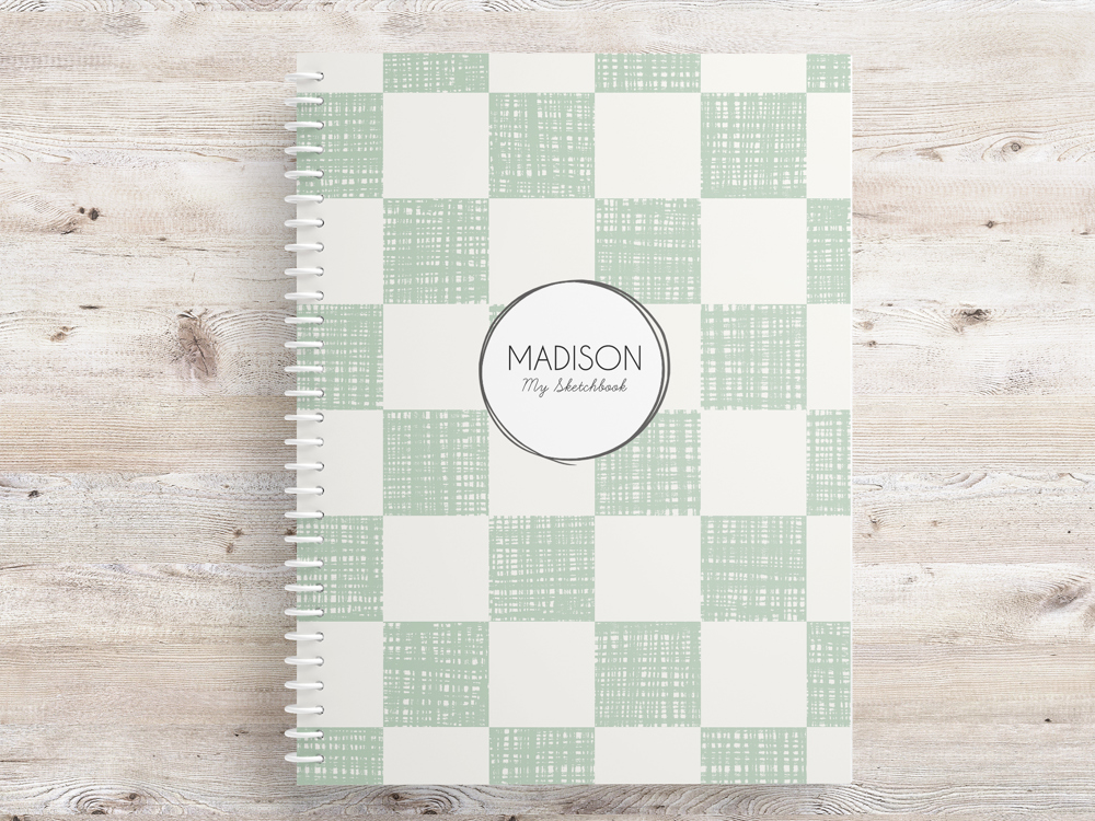 Personalized Sketchbook | 8.5 x 11 | 50 Blank White Pages