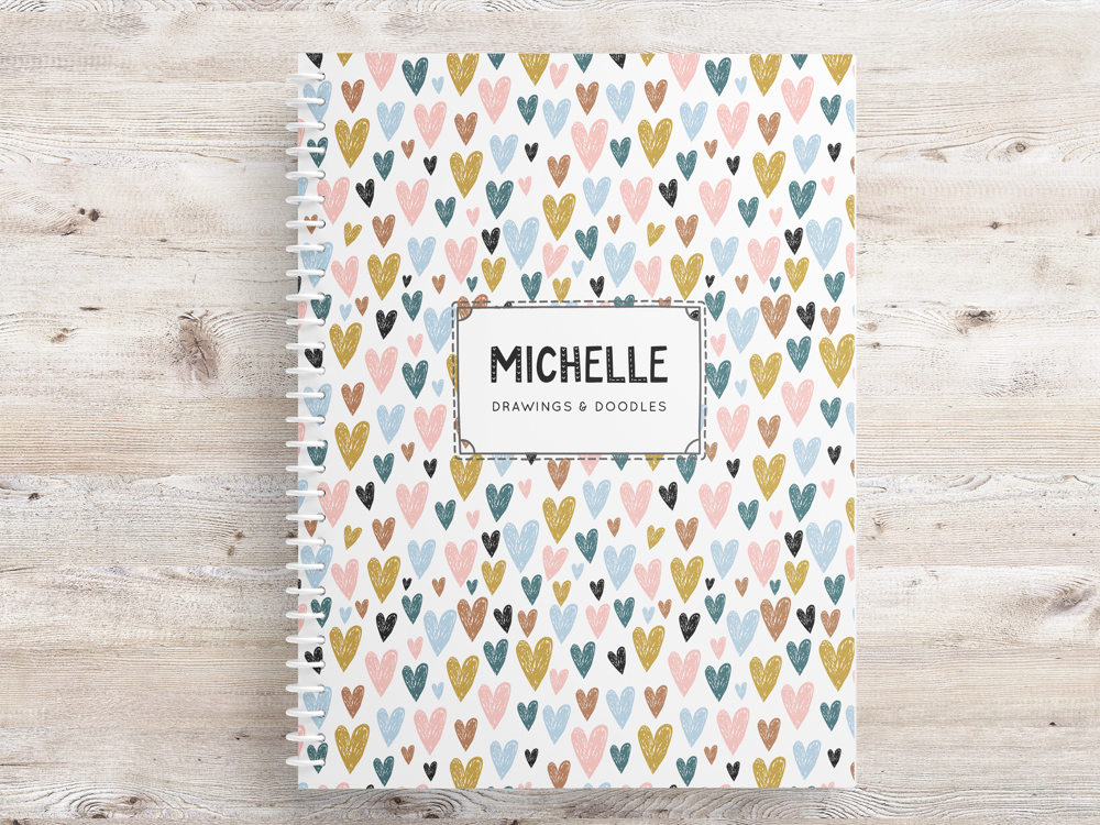 Personalized Sketchbook | 8.5 x 11 | 50 Blank White Pages