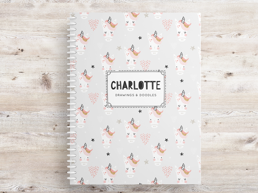 Personalized Sketchbook | 8.5 x 11 | 50 Blank White Pages