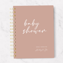 Dark Blush Cover Baby Shower Guest Book | 5.5" x 7.25" | 50 Guest Pages