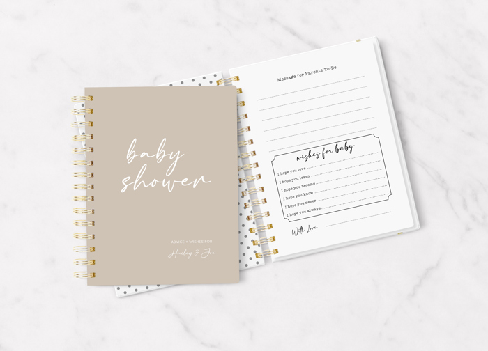 Baby Shower Guest Book | 5.5" x 7.25" | 50 Guest Pages