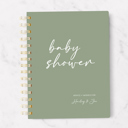 Sage Cover Baby Shower Guest Book | 5.5" x 7.25" | 50 Guest Pages