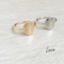 6 Gold Love Engraved Oval Rings