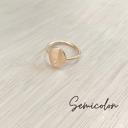 6 Gold Semicolon Engraved Oval Rings