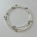 Silver Plated Gunmetal Beaded Guitar String Bracelets