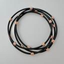 Black Pink Beaded Guitar String Bracelets