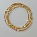 Gold-Plated Silver Beaded Guitar String Bracelets