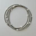 Silver Plated Silver Beaded Guitar String Bracelets