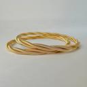 Gold-Plated Twisted Guitar String Bracelets