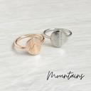 6 Gold Mountains Engraved Oval Rings