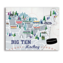  College Hockey Stadium Maps with Travel Pins |  8x10, 11x14 OR 16x20 Canvas