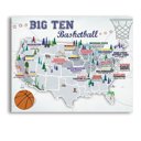 Big Ten - Basketball 8 x 10 College Basketball Stadium Maps with Travel Pins |  8x10, 11x14 OR 16x20 Canvas