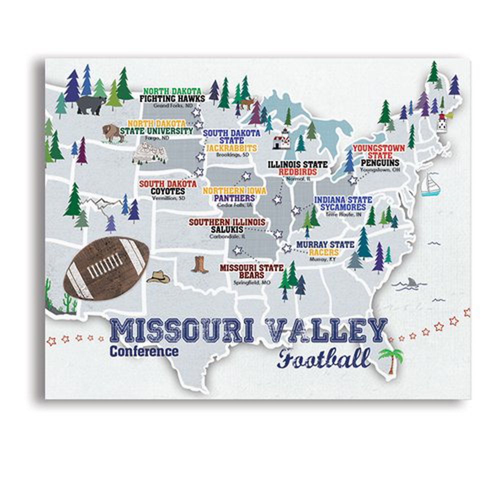 College Football Stadium Maps with Travel Pins |  8x10, 11x14 OR 16x20 Canvas