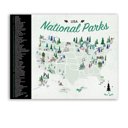 Black 8 x 10 National Park Maps with Travel Pins | Canvas | Multiple Sizes