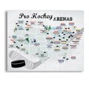 Hockey 11 x 14 Pro Sports Stadium Maps with Travel Pins | 8x10, 11x14 OR 16x20 Canvas